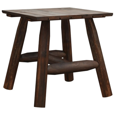 Bijzettafel 49X49X50 Cm Massief Vurenhout 1 Donkerbruin Vierkante tafel