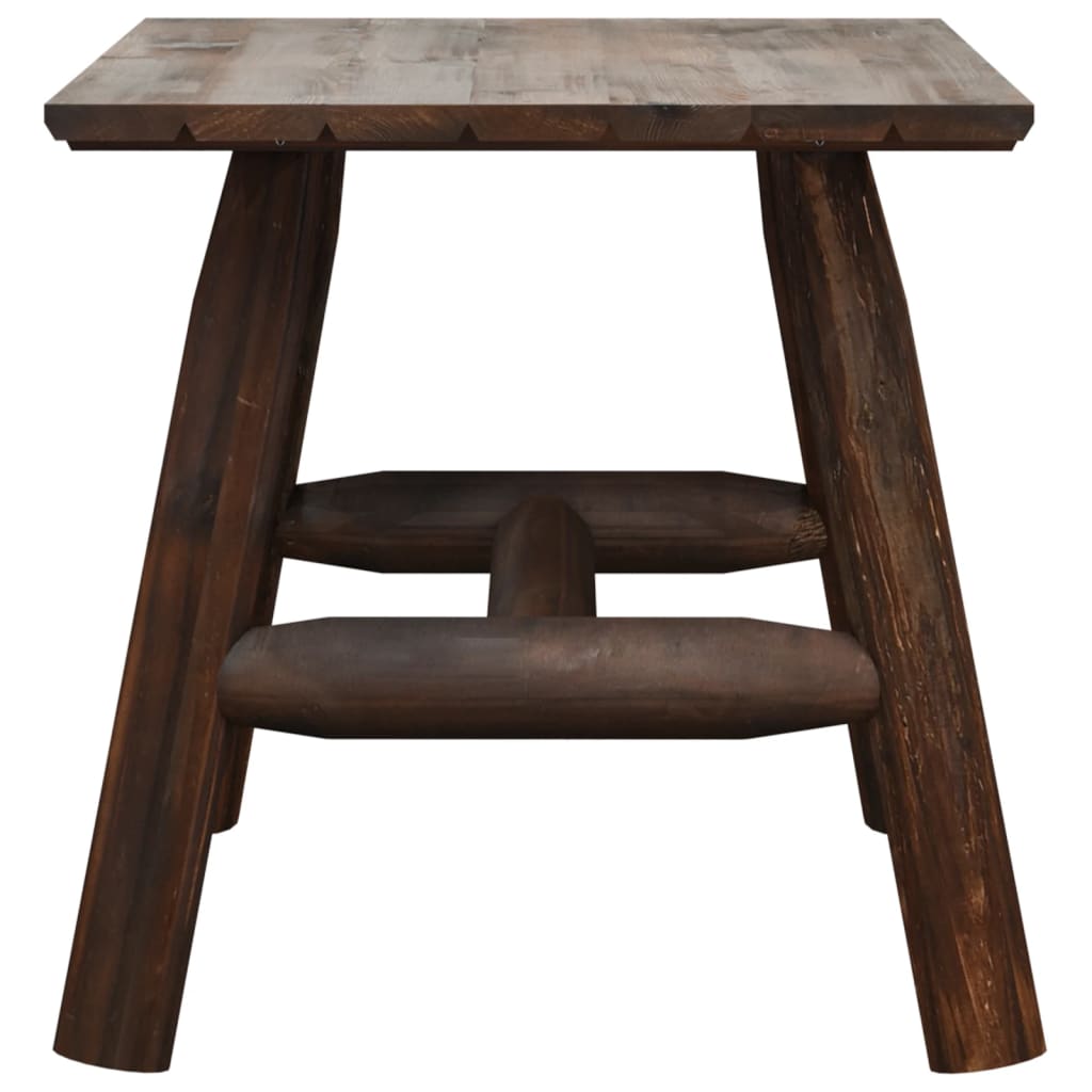 Bijzettafel 49X49X50 Cm Massief Vurenhout 1 Donkerbruin Vierkante tafel