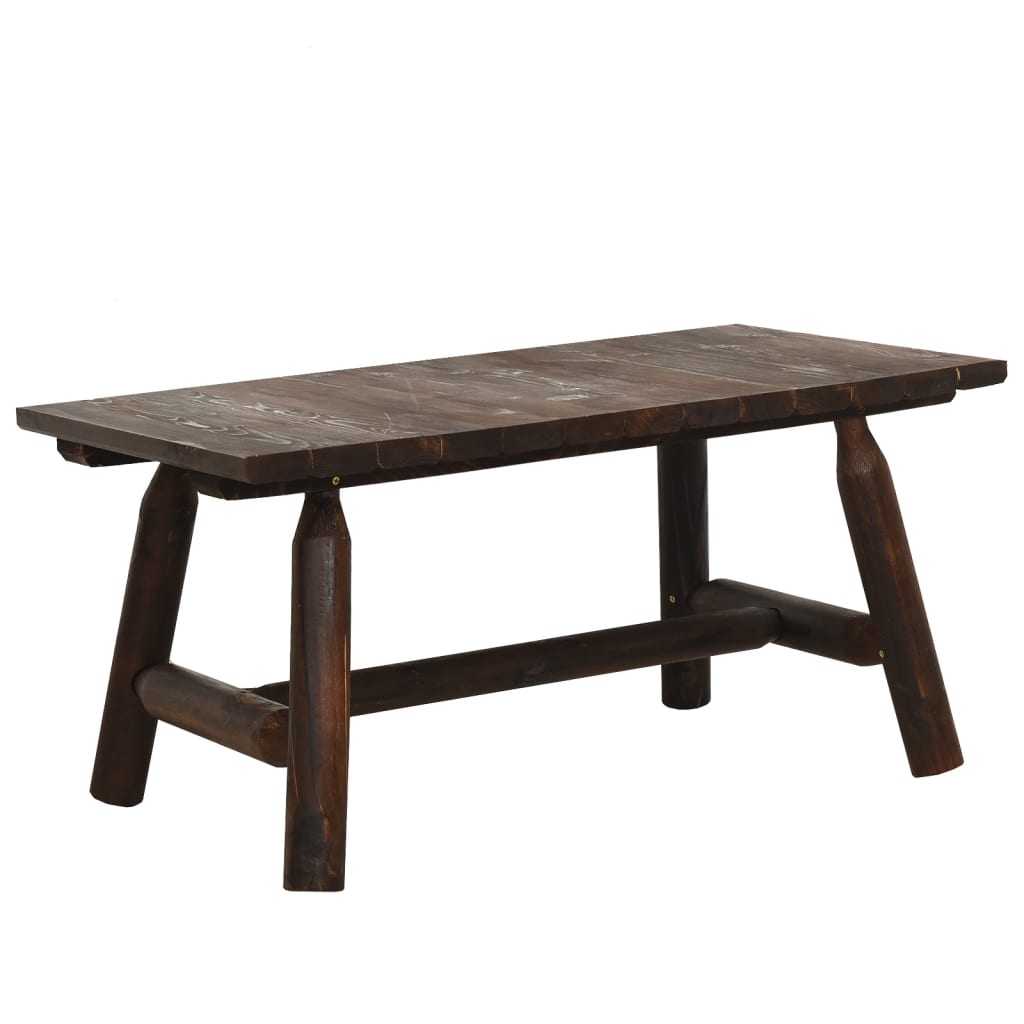 Salontafel 90X50X41 Cm Massief Vurenhout Donkerbruin