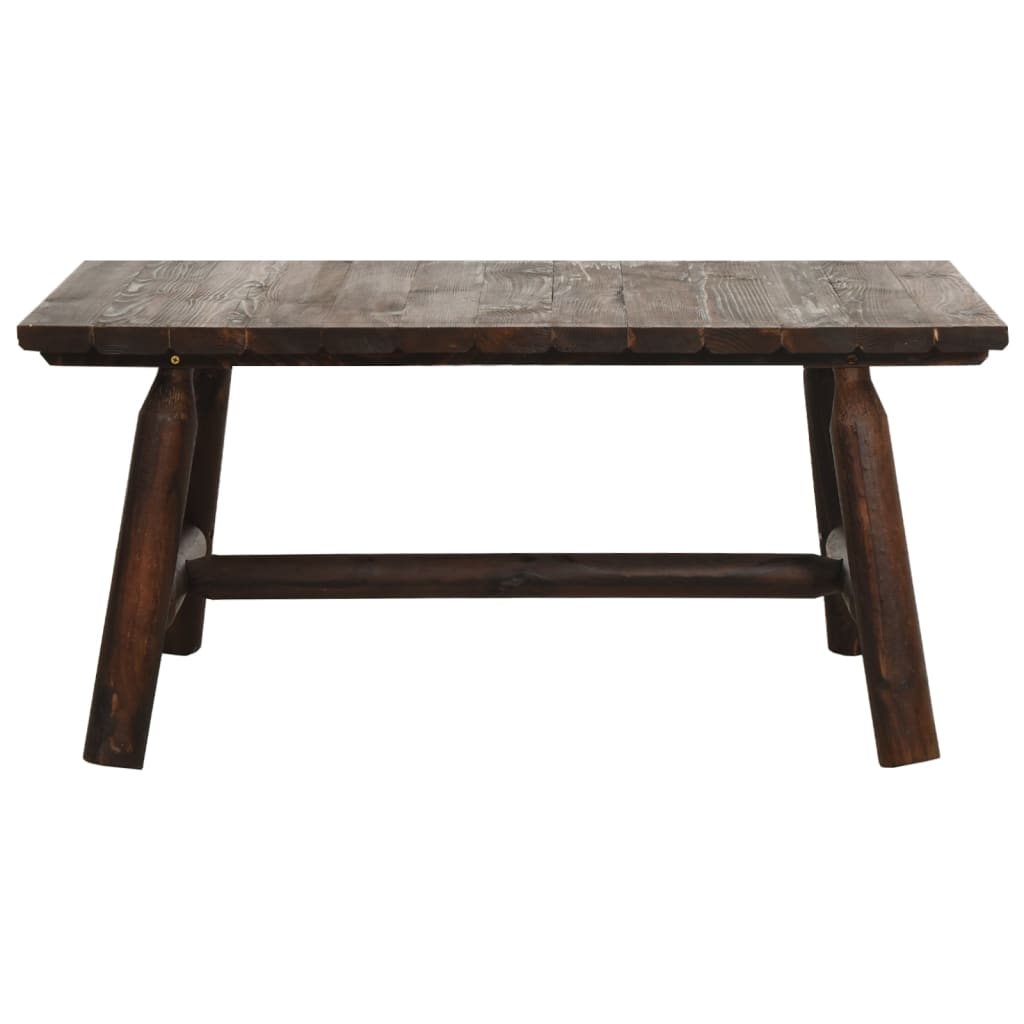 Salontafel 90X50X41 Cm Massief Vurenhout Donkerbruin
