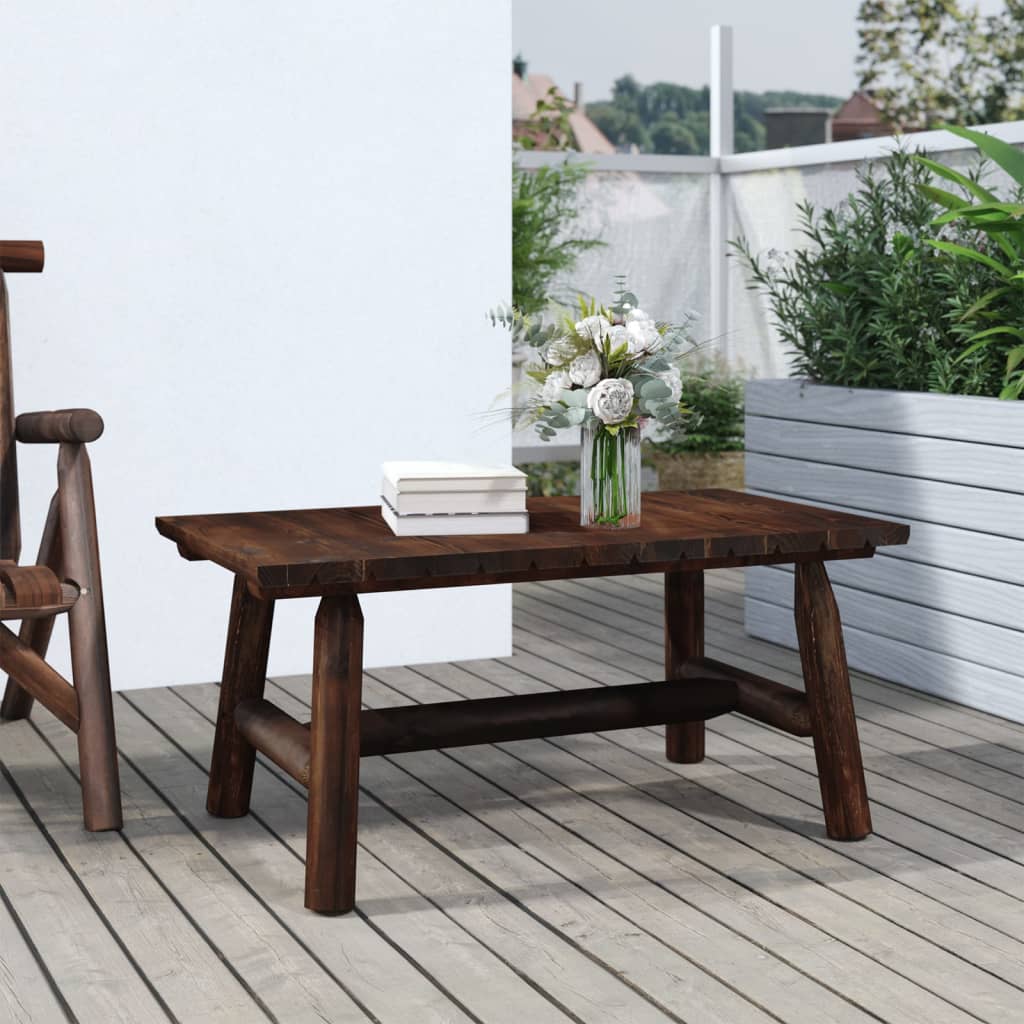 Salontafel 90X50X41 Cm Massief Vurenhout Donkerbruin