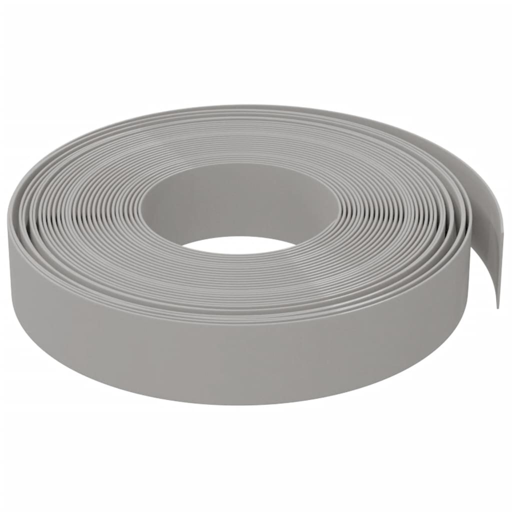 Tuinranden 4 st 10 m 10 cm polyetheen grijs