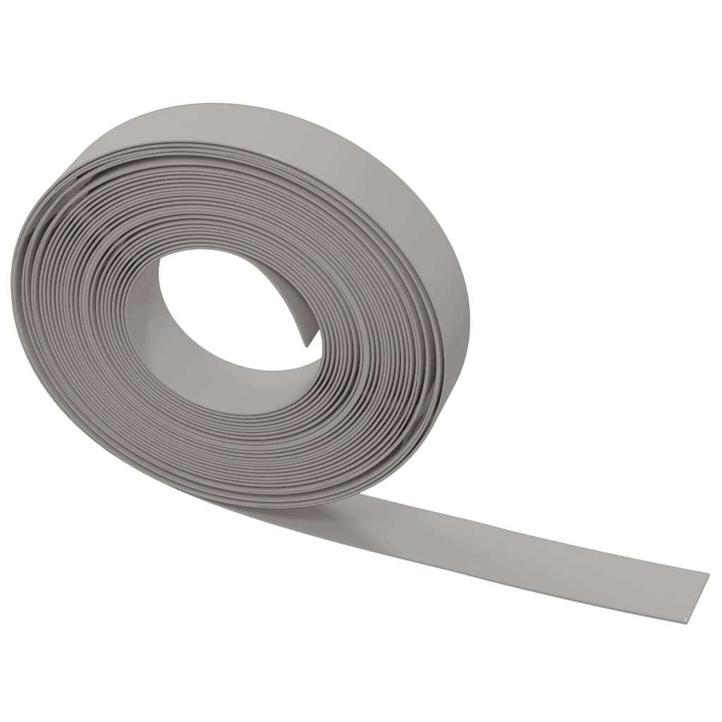 Tuinranden 5 st 10 m 10 cm polyetheen grijs