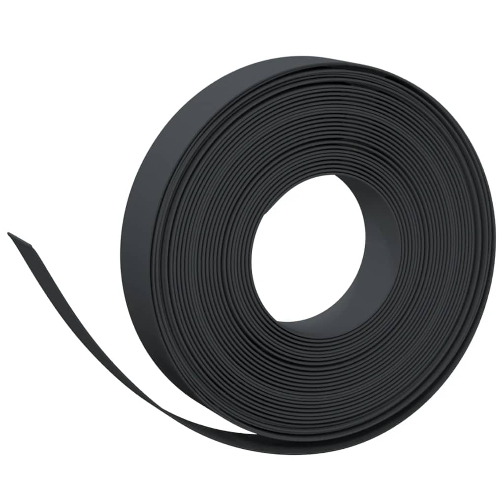 Tuinranden 2 st 10 m 10 cm polyetheen zwart