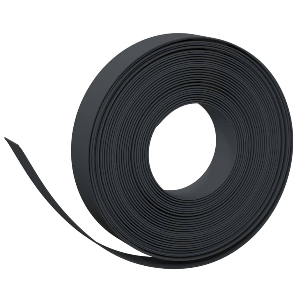 Tuinranden 4 st 10 m 10 cm polyetheen zwart