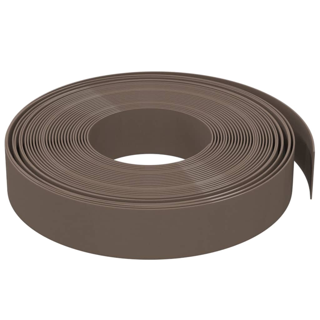 Tuinranden 3 st 10 m 10 cm polyetheen bruin