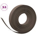 Tuinranden 4 st 10 m 10 cm polyetheen bruin
