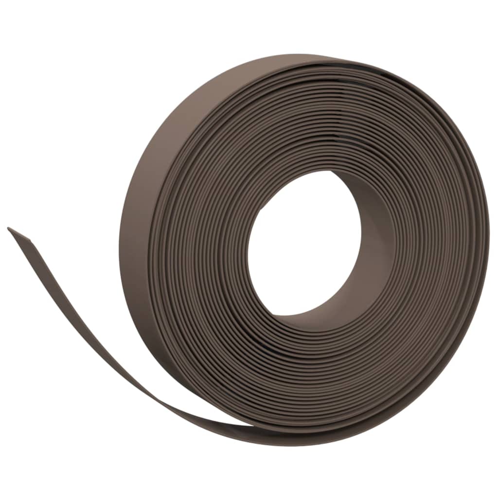 Tuinranden 4 st 10 m 10 cm polyetheen bruin