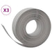 Tuinranden 3 st 10 m 15 cm polyetheen grijs