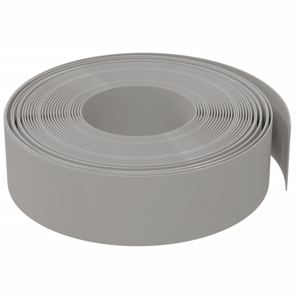 Tuinranden 3 st 10 m 15 cm polyetheen grijs