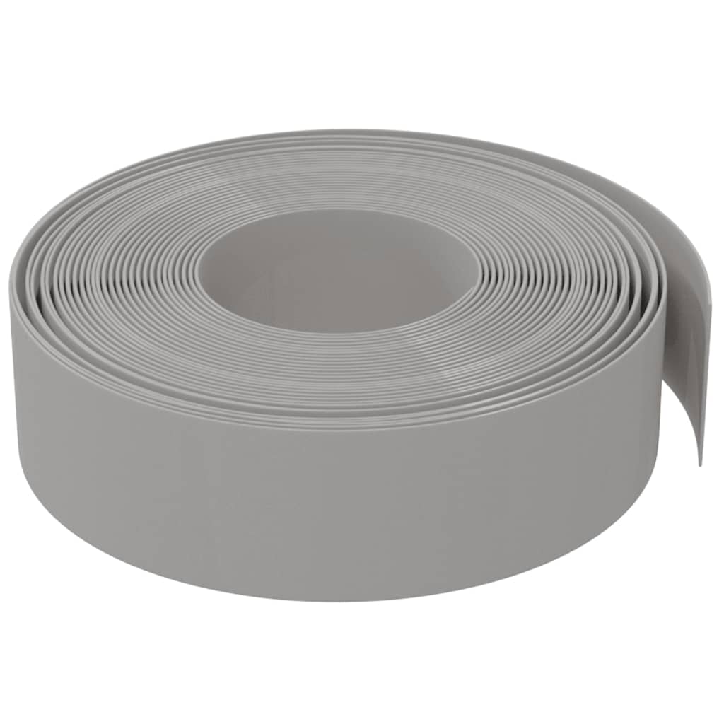 Tuinranden 5 st 10 m 15 cm polyetheen grijs