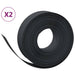 Tuinranden 2 st 10 m 15 cm polyetheen zwart