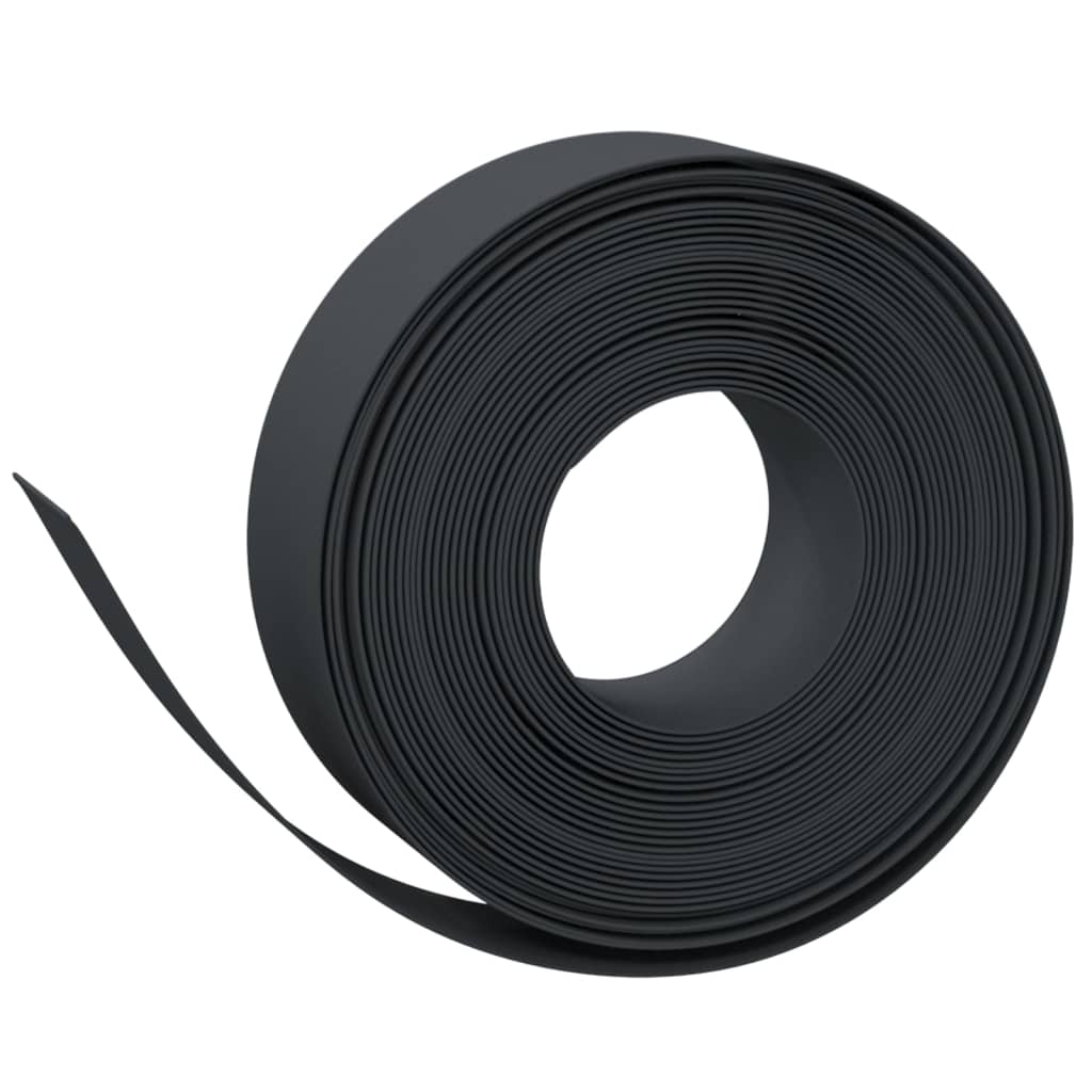 Tuinranden 4 st 10 m 15 cm polyetheen zwart