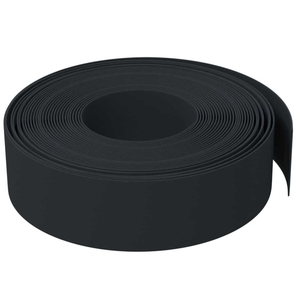 Tuinranden 4 st 10 m 15 cm polyetheen zwart
