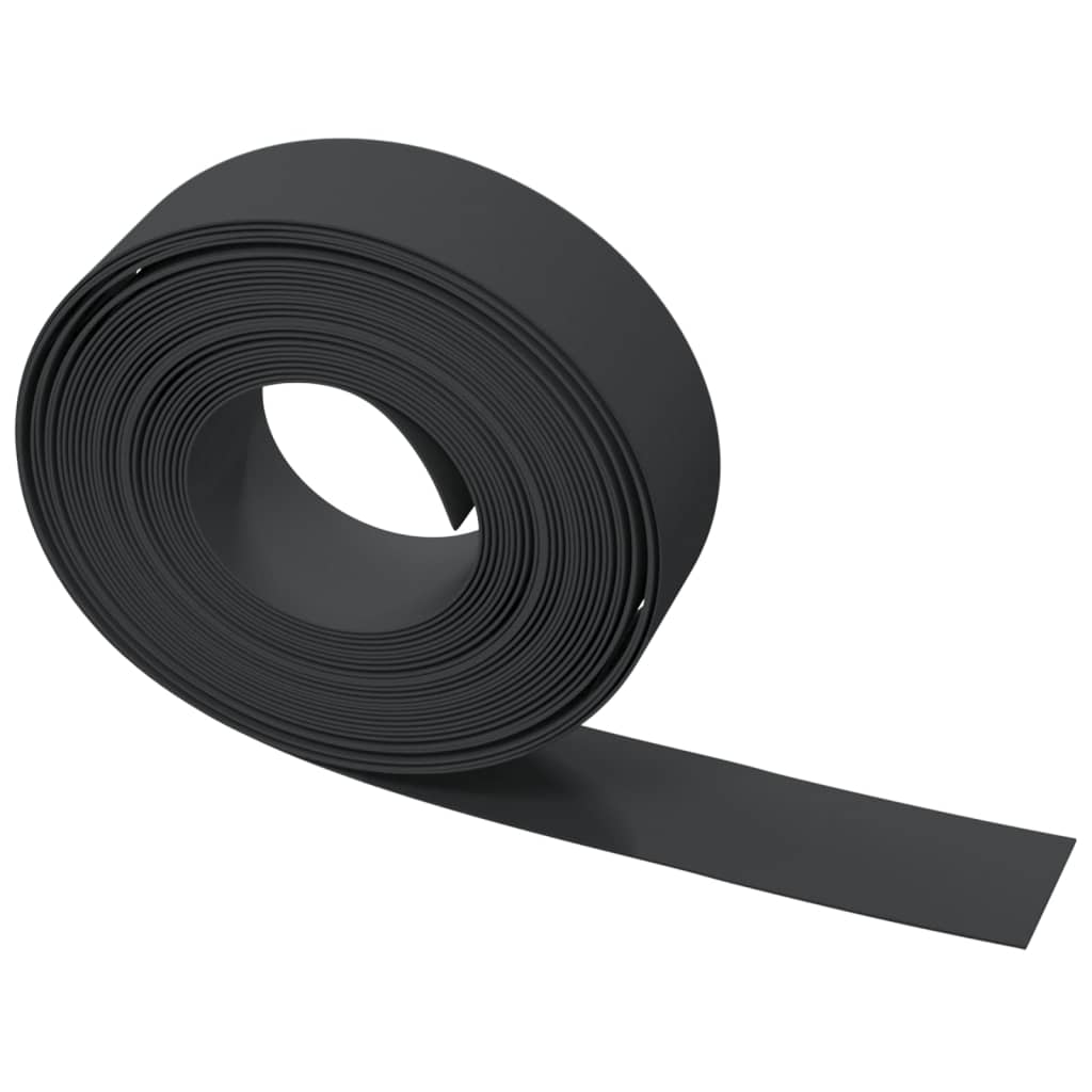 Tuinranden 4 st 10 m 15 cm polyetheen zwart