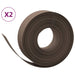 Tuinranden 2 st 10 m 15 cm polyetheen bruin
