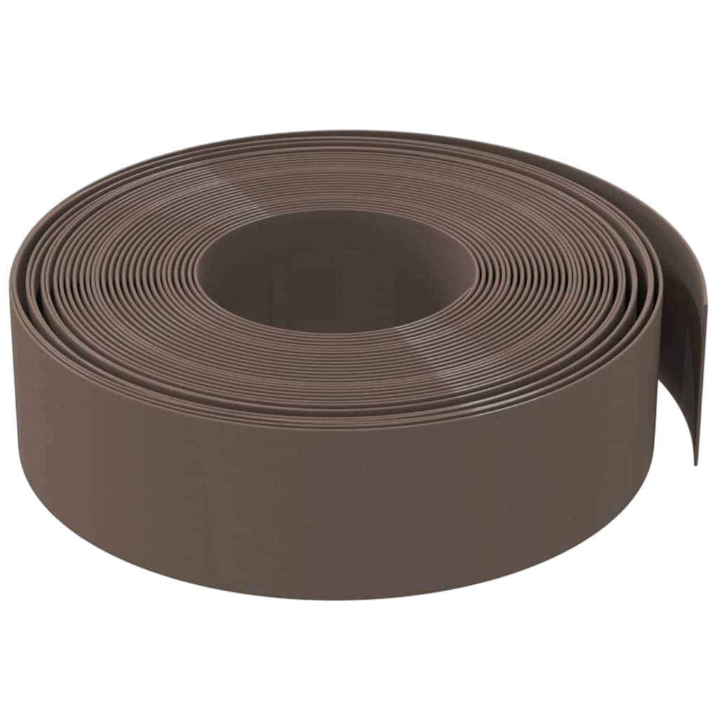 Tuinranden 2 st 10 m 15 cm polyetheen bruin