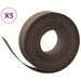 Tuinranden 5 st 10 m 15 cm polyetheen bruin