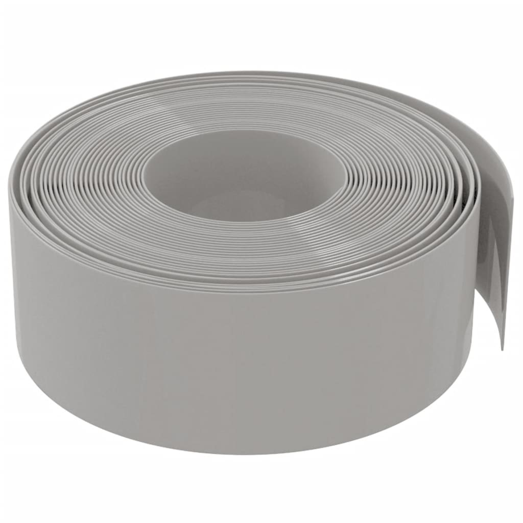 Tuinranden 2 st 10 m 20 cm polyetheen grijs