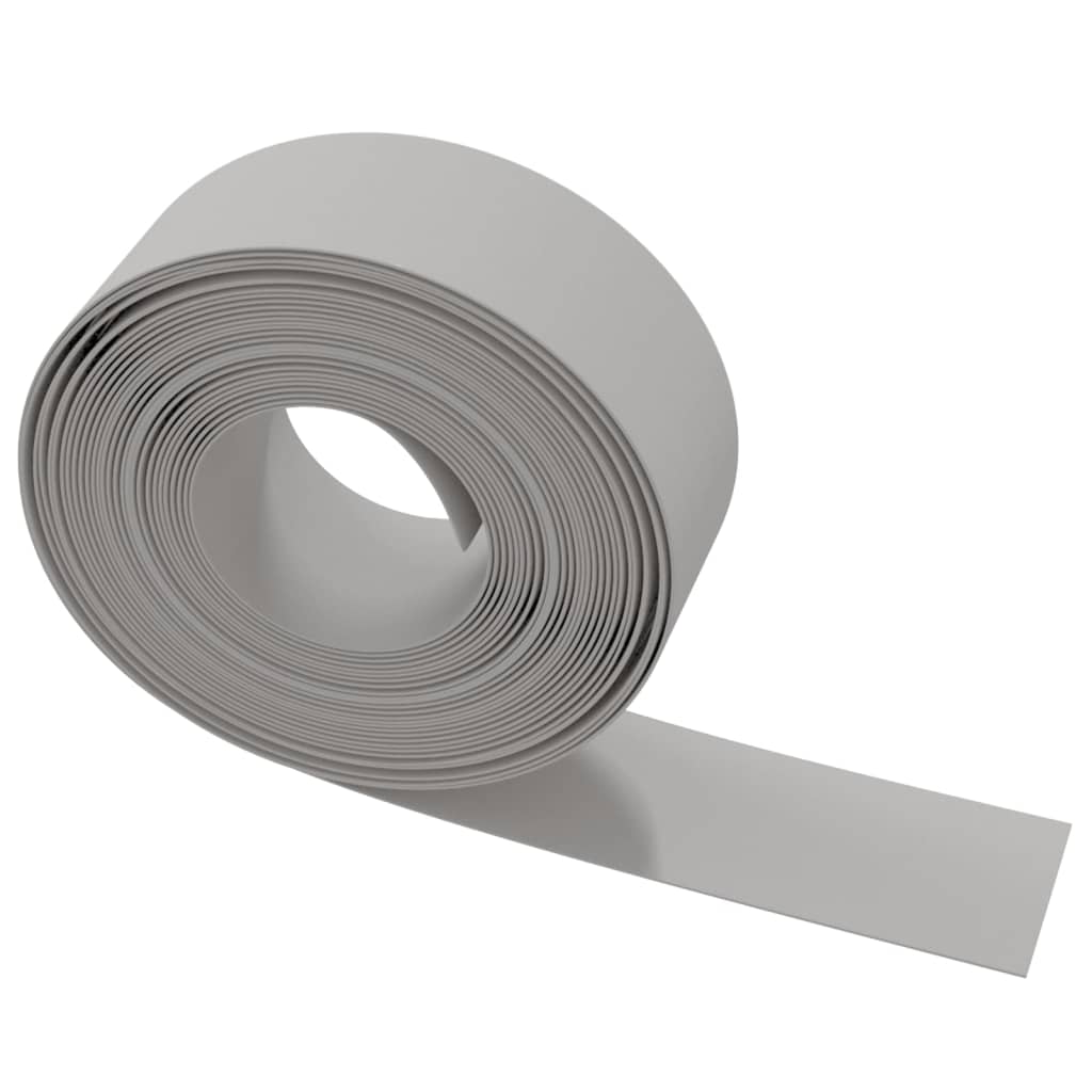 Tuinranden 3 st 10 m 20 cm polyetheen grijs