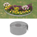 Tuinranden 3 st 10 m 20 cm polyetheen grijs