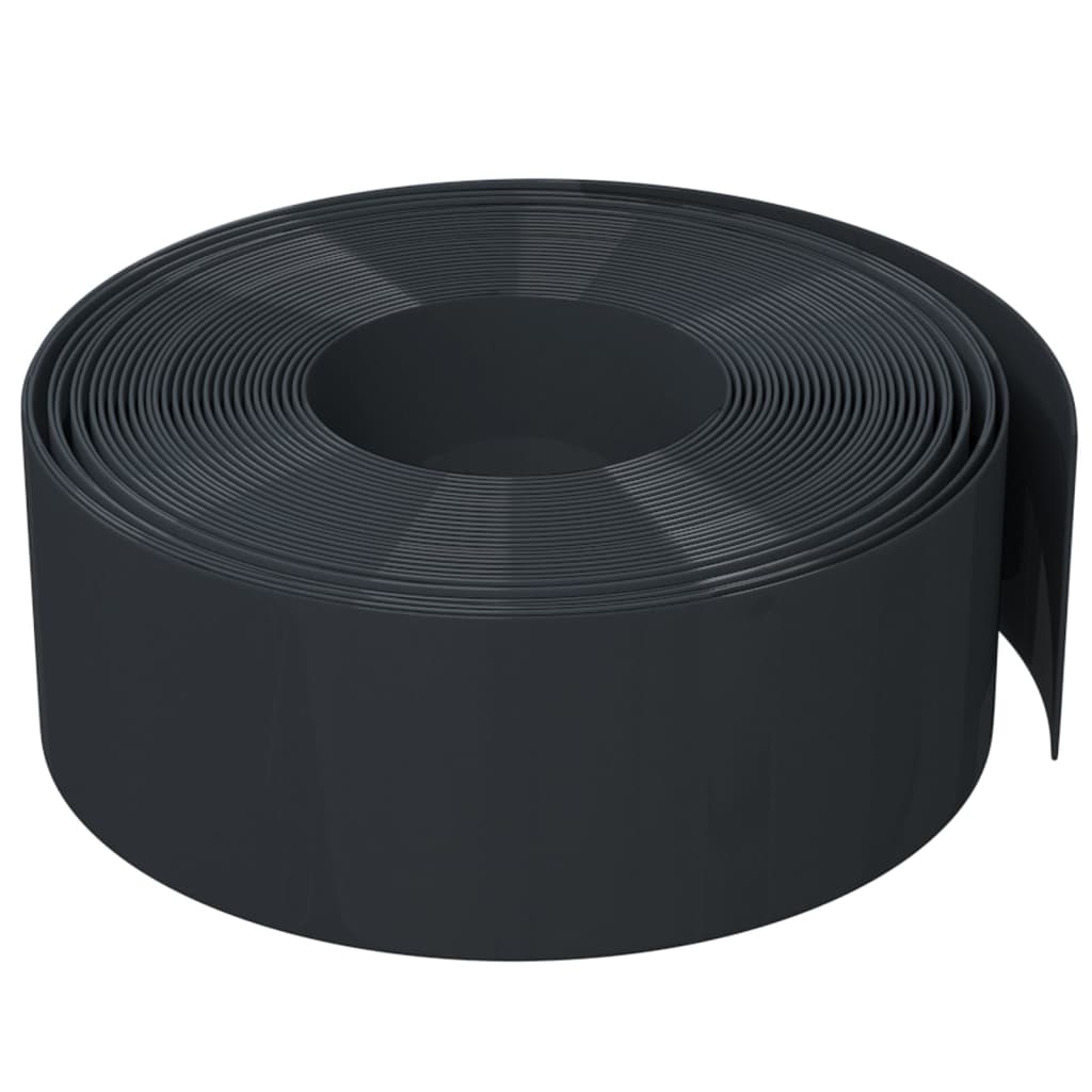 Tuinranden 2 st 10 m 20 cm polyetheen zwart