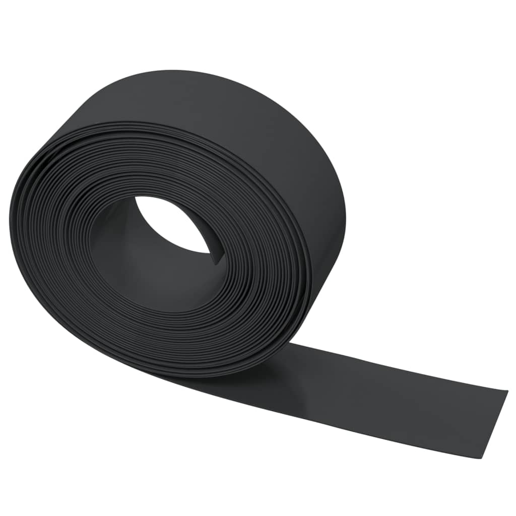 Tuinranden 4 st 10 m 20 cm polyetheen zwart
