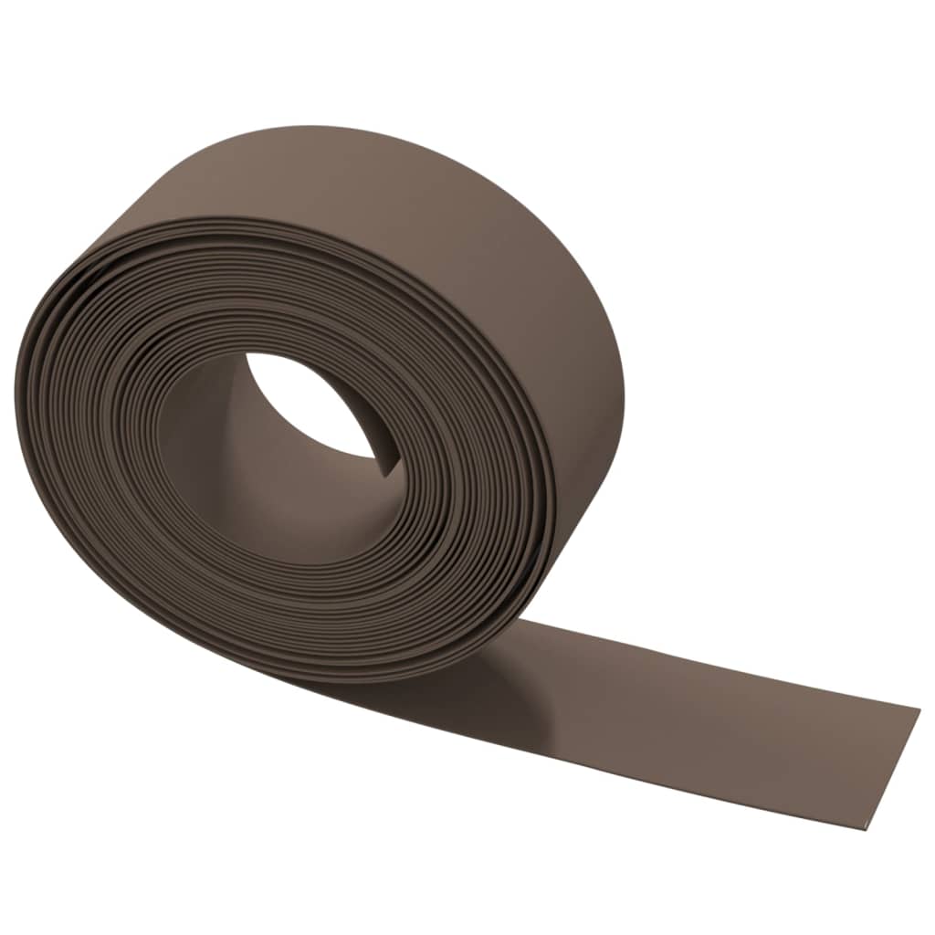 Tuinranden 2 st 10 m 20 cm polyetheen bruin