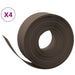 Tuinranden 4 st 10 m 20 cm polyetheen bruin