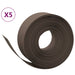 Tuinranden 5 st 10 m 20 cm polyetheen bruin