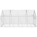 Volière 1,79x4x1,85 m aluminium zilverkleurig
