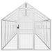 Volière 1,79x8x1,85 m aluminium zilverkleurig