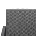 Tuinbank 2-zits met kussens polypropeen rattan donkergrijs