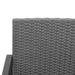 Tuinbank 3-zits met kussens polypropeen rattan donkergrijs
