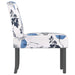 Stoel gebloemd stof blauw