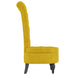 Stoel hoge rugleuning met knopen fluweel geel