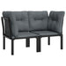 Tuinhoekstoelen 2 St Met Kussens Poly Rattan Zwart En Grijs 1 2x hoek