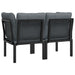 Tuinhoekstoelen 2 St Met Kussens Poly Rattan Zwart En Grijs 1 2x hoek