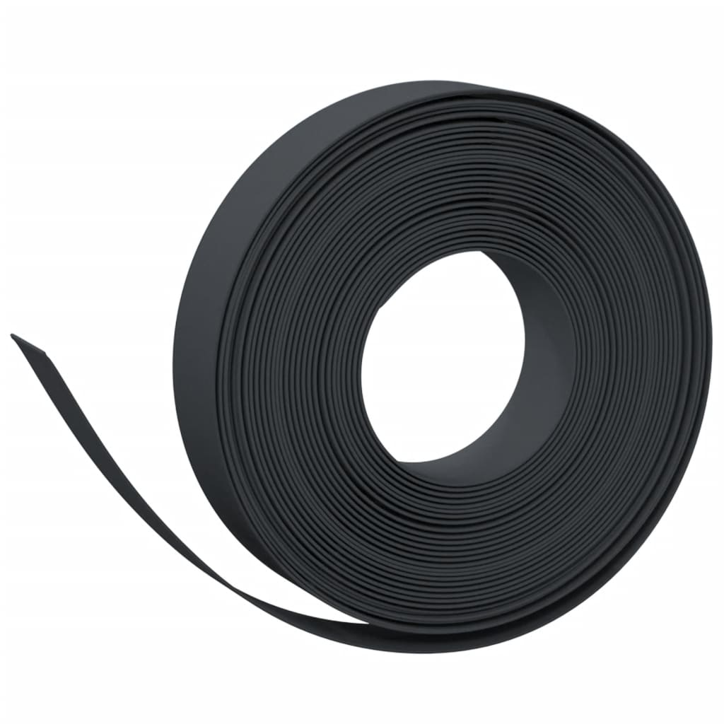 Tuinbegrenzing 10 m 10 cm polyetheen zwart
