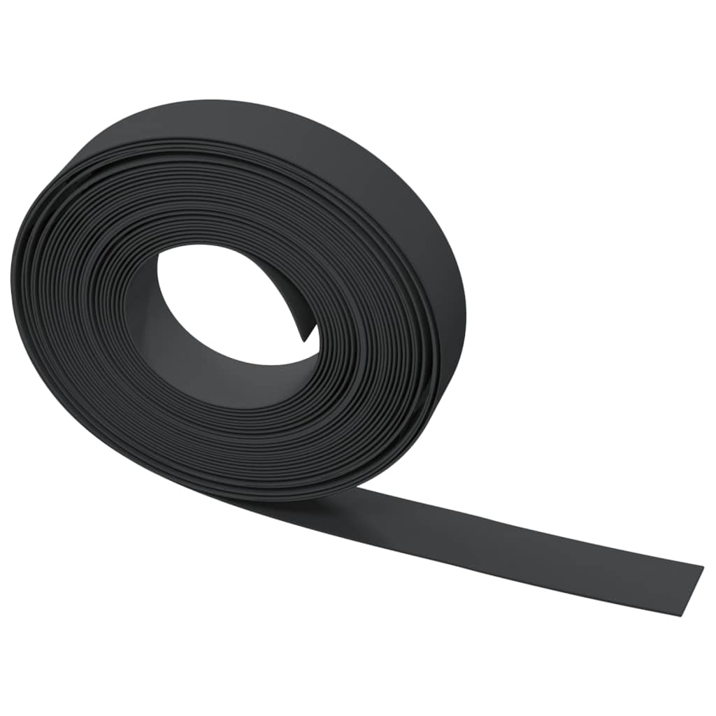 Tuinbegrenzing 10 m 10 cm polyetheen zwart