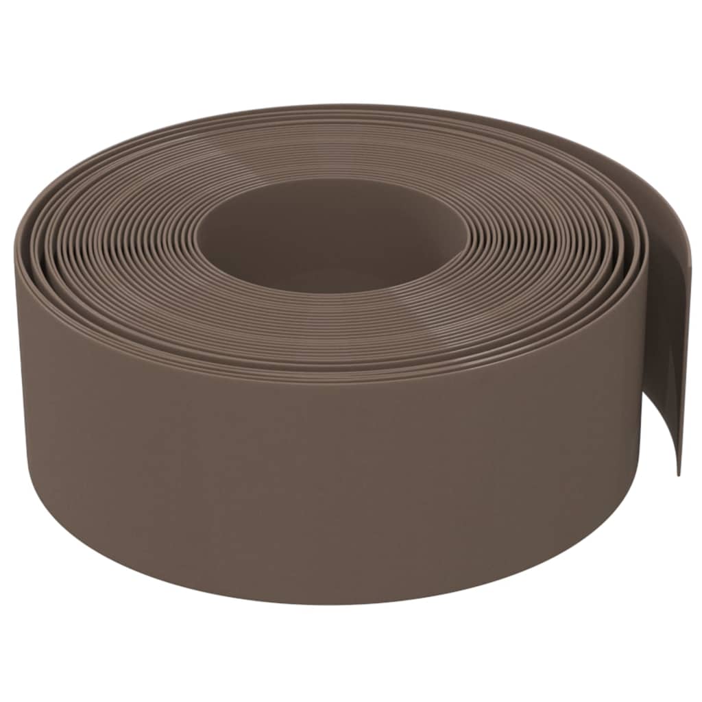 Tuinrand 10 m 20 cm polyetheen bruin