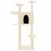 Kattenmeubel met sisal krabpalen 143 cm crèmekleurig