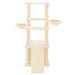 Kattenmeubel met sisal krabpalen 133 cm crèmekleurig