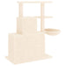 Kattenmeubel met sisal krabpalen 83 cm crèmekleurig