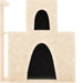 Kattenmeubel met sisal krabpalen 83 cm crèmekleurig