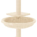 Kattenmeubel met sisal krabpalen 72 cm crèmekleurig