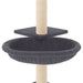 Kattenmeubel met sisal krabpalen 72 cm donkergrijs