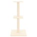 Kattenmeubel met sisal krabpalen 73 cm crèmekleurig