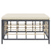 Tuinvoetenbank Met Beige Kussen Poly Rattan 1 Voetensteun