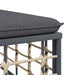 Tuinmiddenbank Met Donkergrijze Kussens Poly Rattan 1 Donkergrijs
